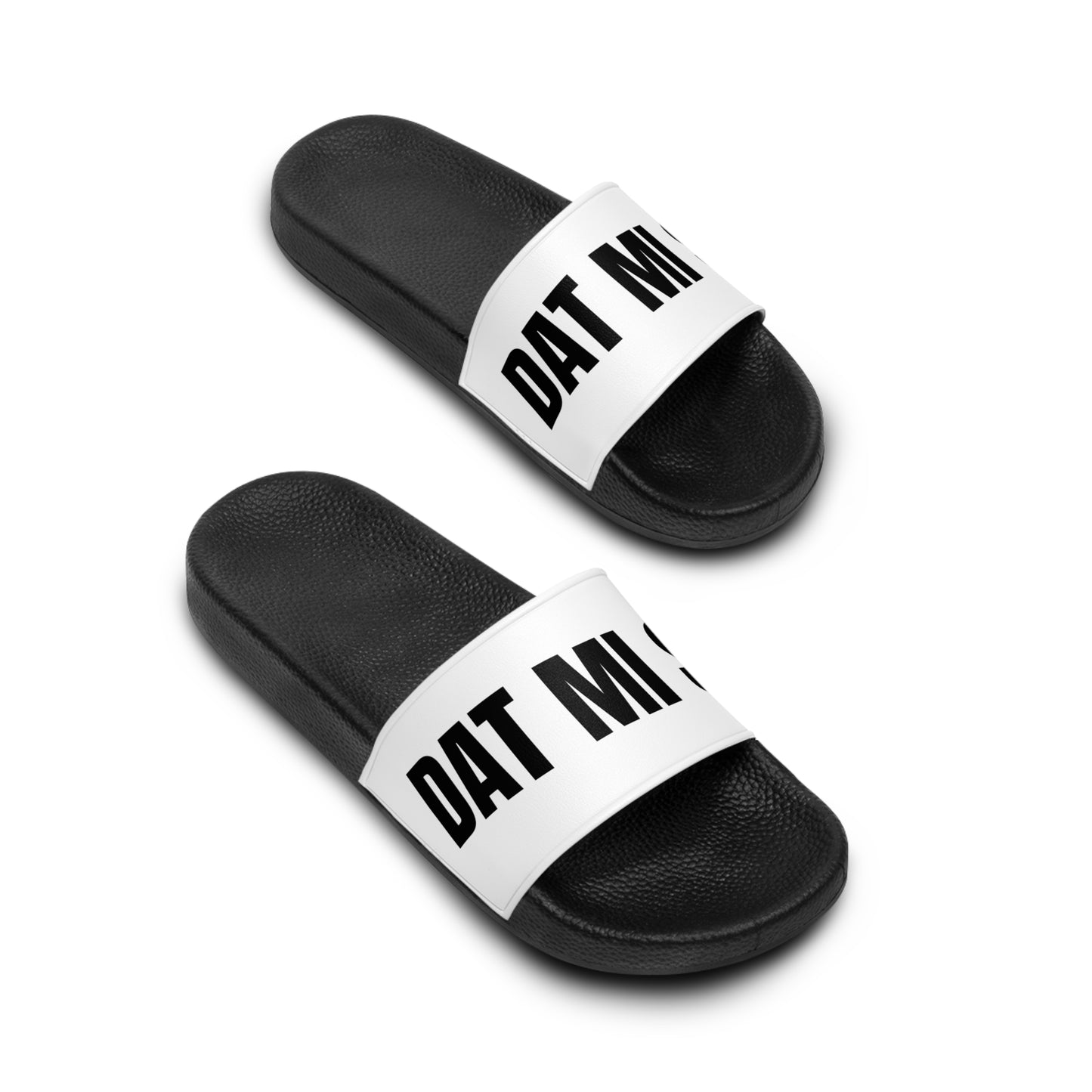 MEN'S SLIDER SANDALS 'DAT MI SEH' LOGO