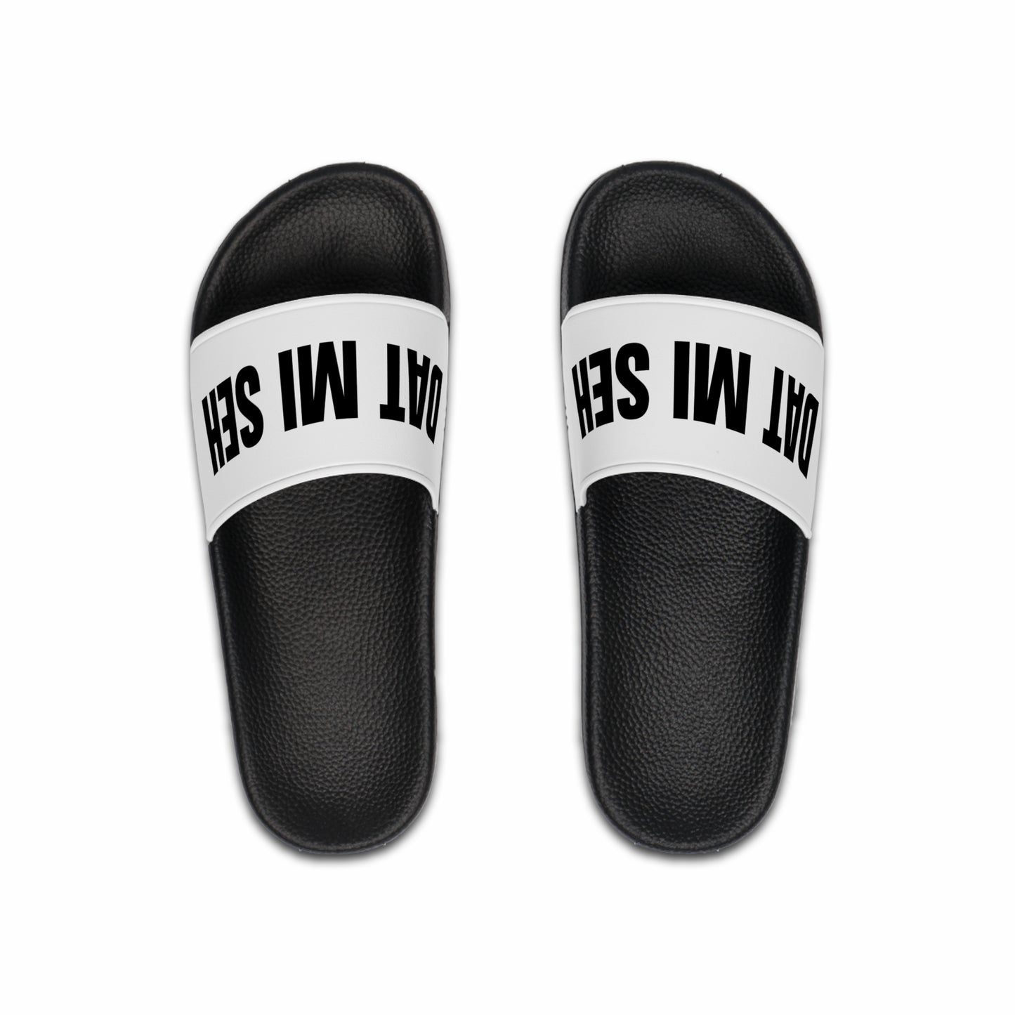 MEN'S SLIDER SANDALS 'DAT MI SEH' LOGO